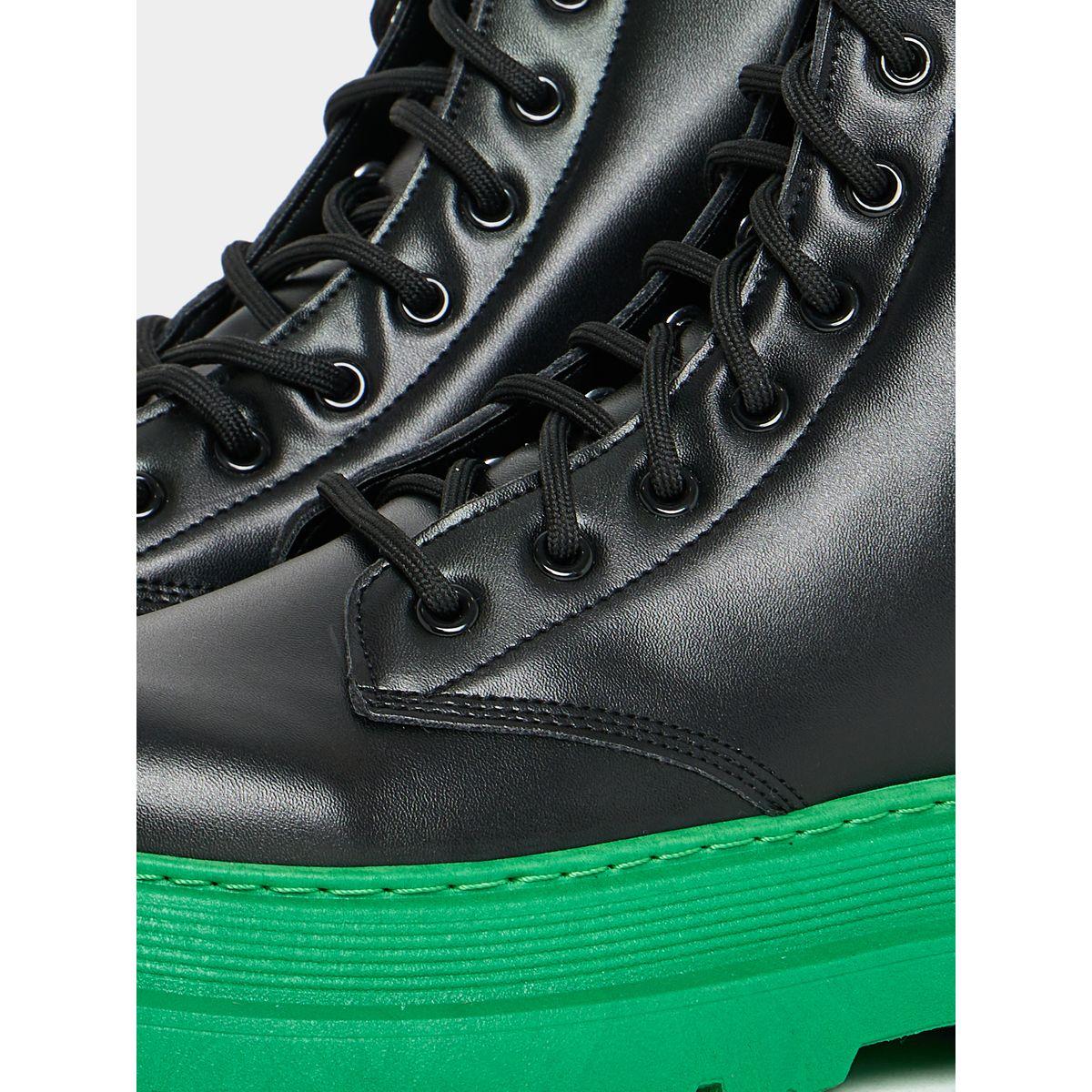 Styli Solid High Top Lace Up Combat Boots-men-shoes-boots-image-4