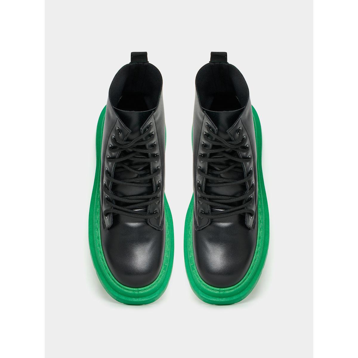 Styli Solid High Top Lace Up Combat Boots-men-shoes-boots-image-5