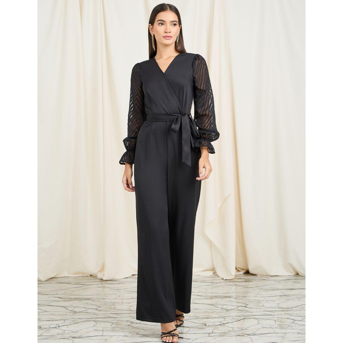 جمبسوت بأرجل واسعة ونمط لف مع رباط خصر-women-clothing-jumpsuits-image-1