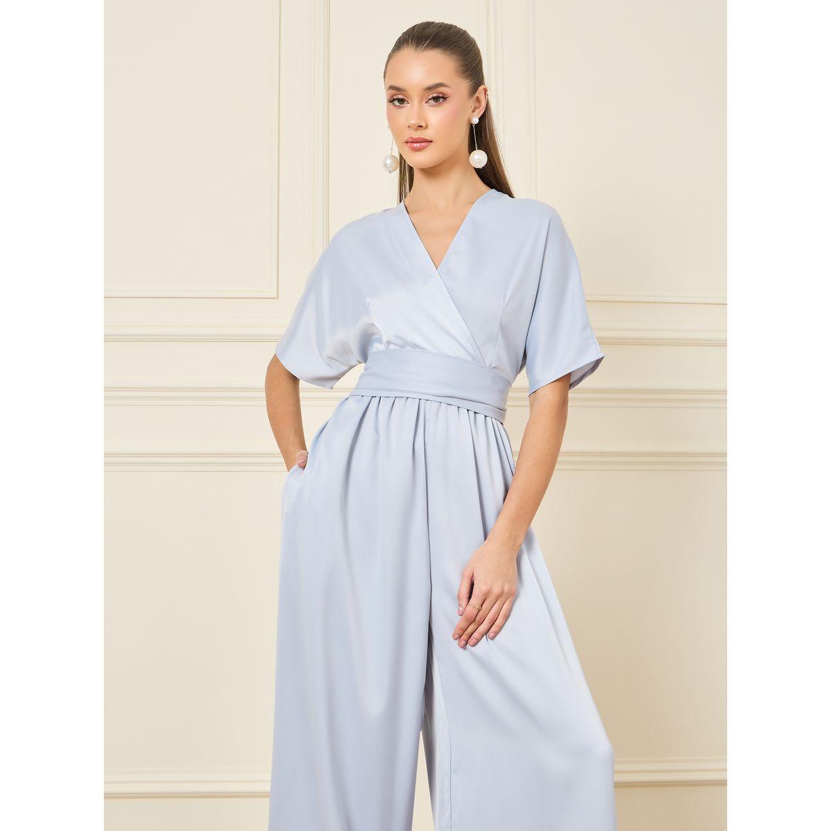 Styli Satin Front Wrap Wide Leg Jumpsuit-women-clothing-jumpsuits-image-2