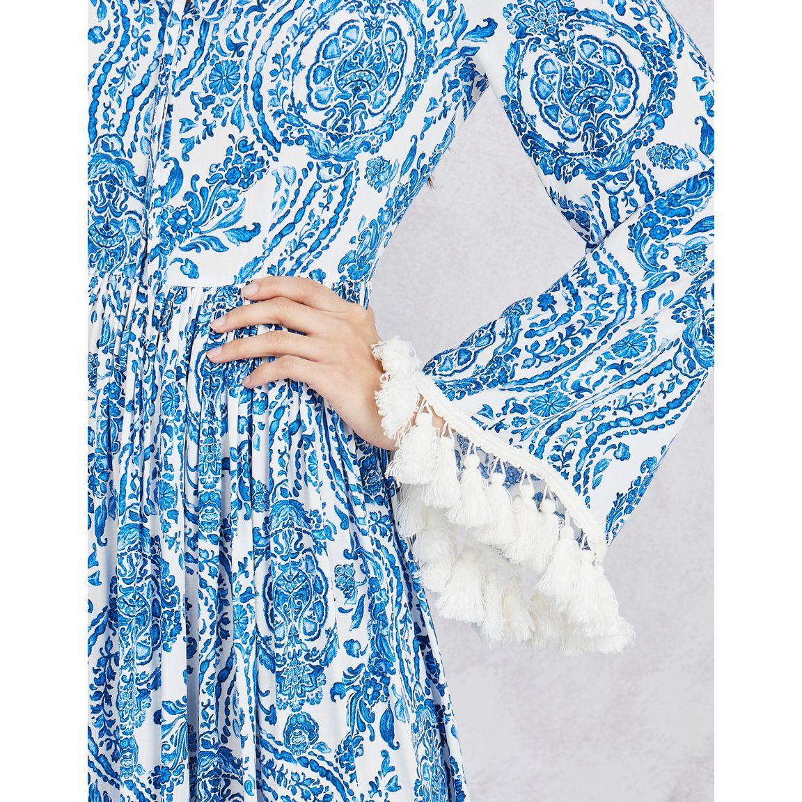 Styli Paisley Print Tassel Detail Sleeves A-Line Maxi Dress-women-clothing-dresses-image-3