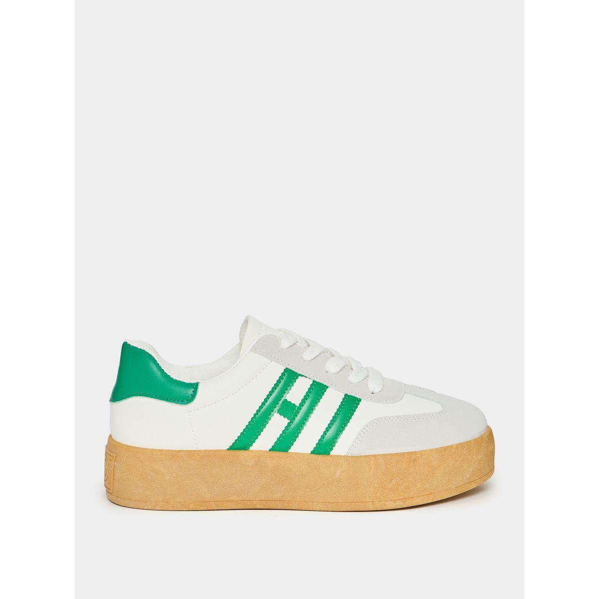 Styli Gum Sole Suede Look Contrast Detail Sneakers-women-shoes-sneakers-image-2
