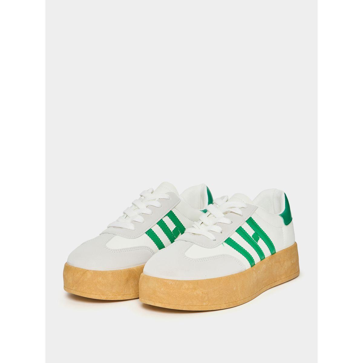 Styli Gum Sole Suede Look Contrast Detail Sneakers-women-shoes-sneakers-image-3