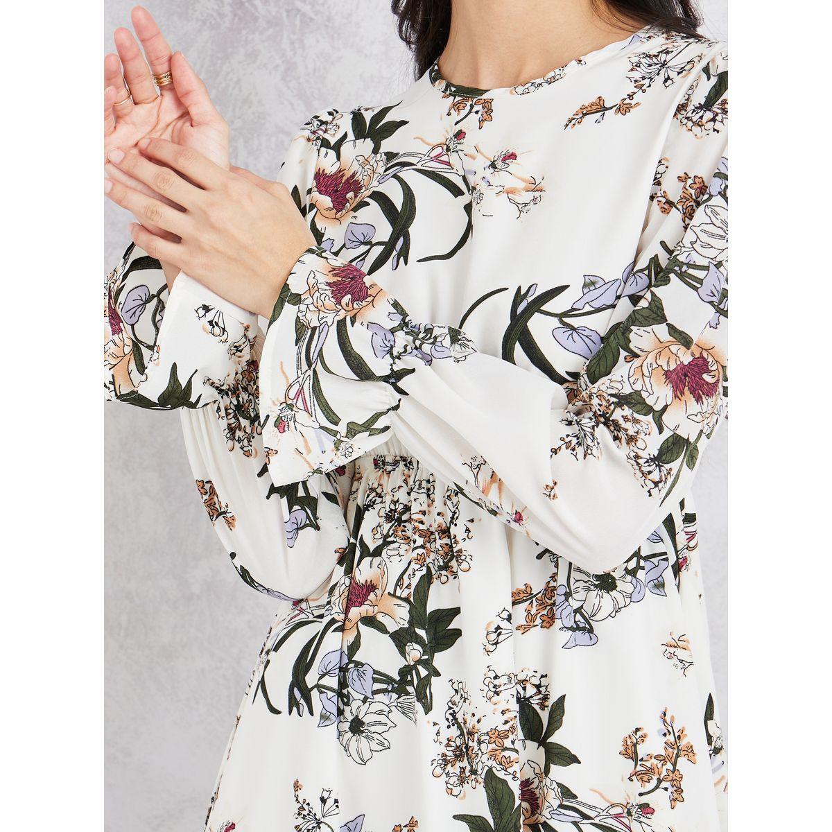 Styli Floral Print A-Line Midi Dress-women-clothing-dresses-image-3