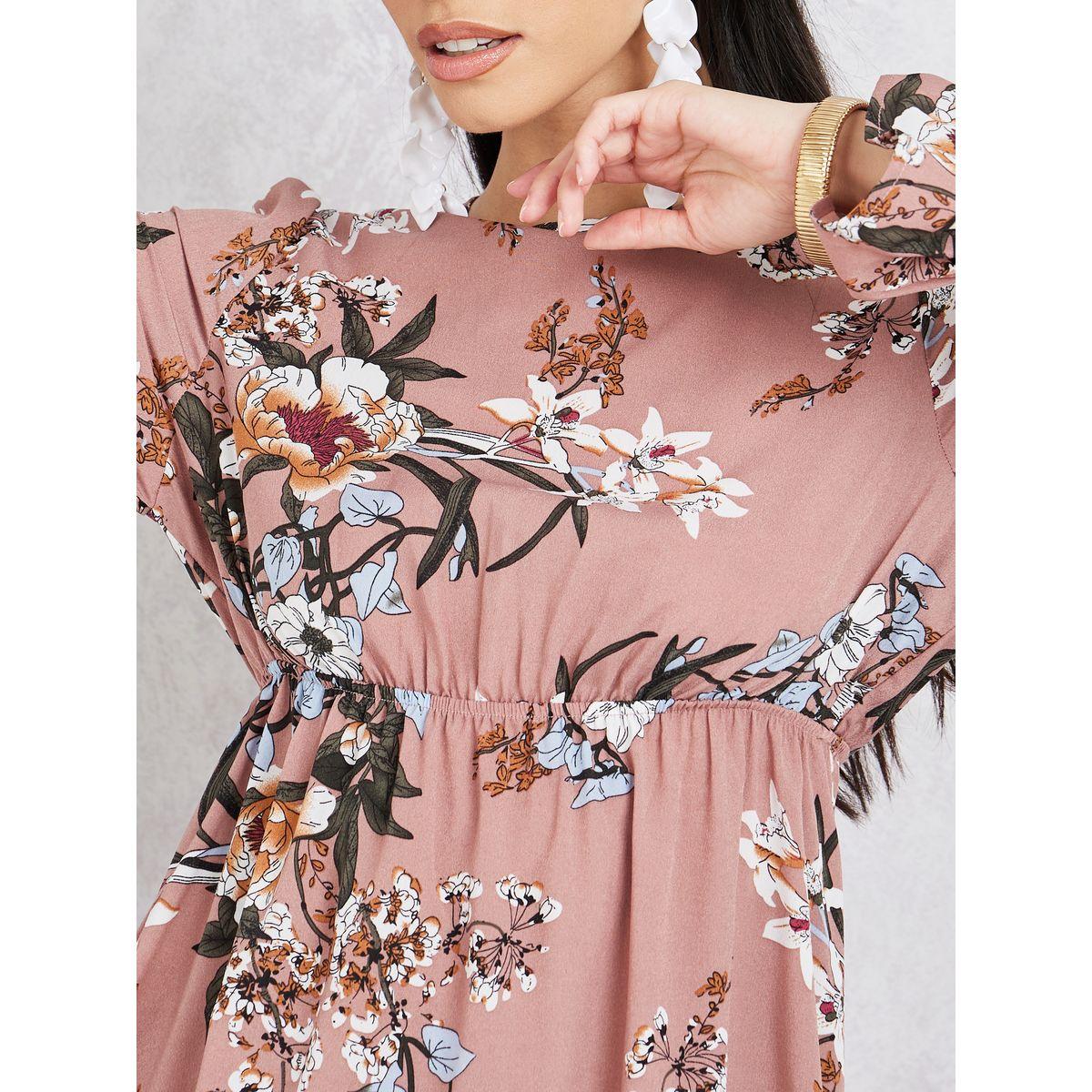 Styli Floral Print A-Line Midi Dress-women-clothing-dresses-image-3