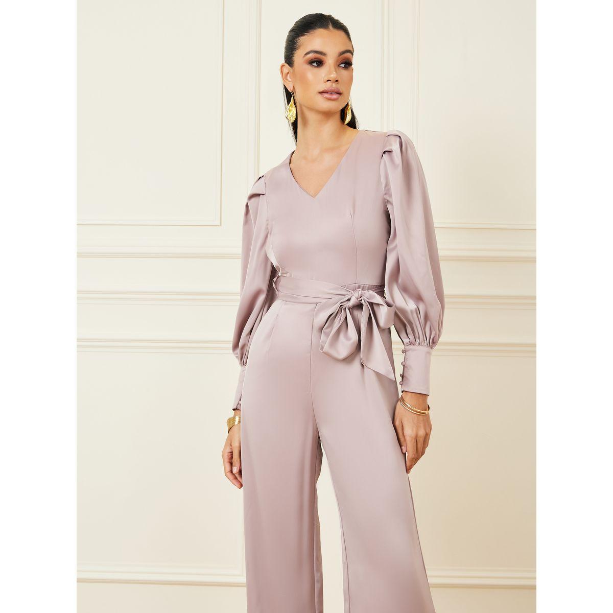 Styli Satin Wide Leg Jumpsuit with Self Tie-women-clothing-jumpsuits-image-3