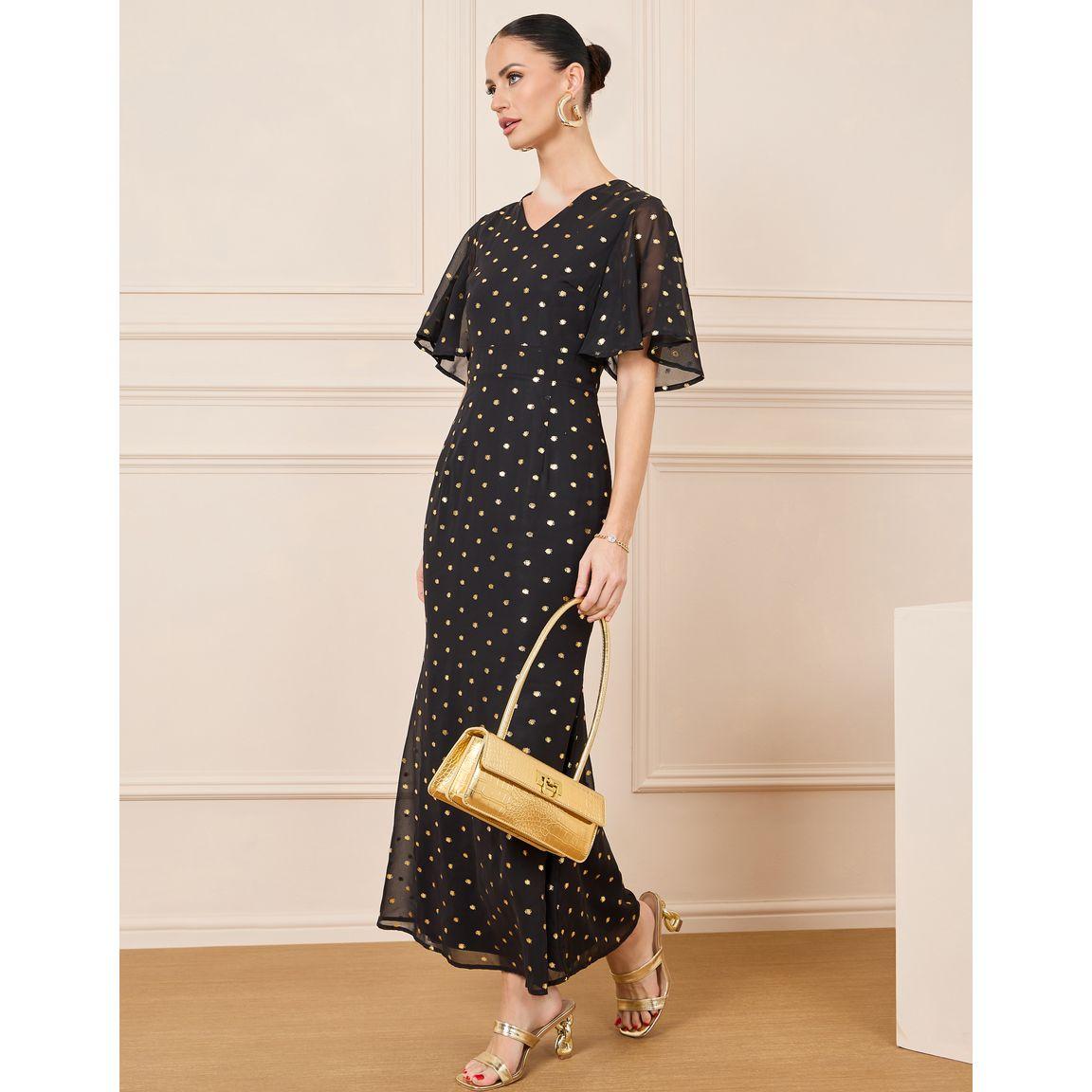 Styli Foil Print Spot Mermaid Hem Sheath Dress-women-clothing-dresses-image-1