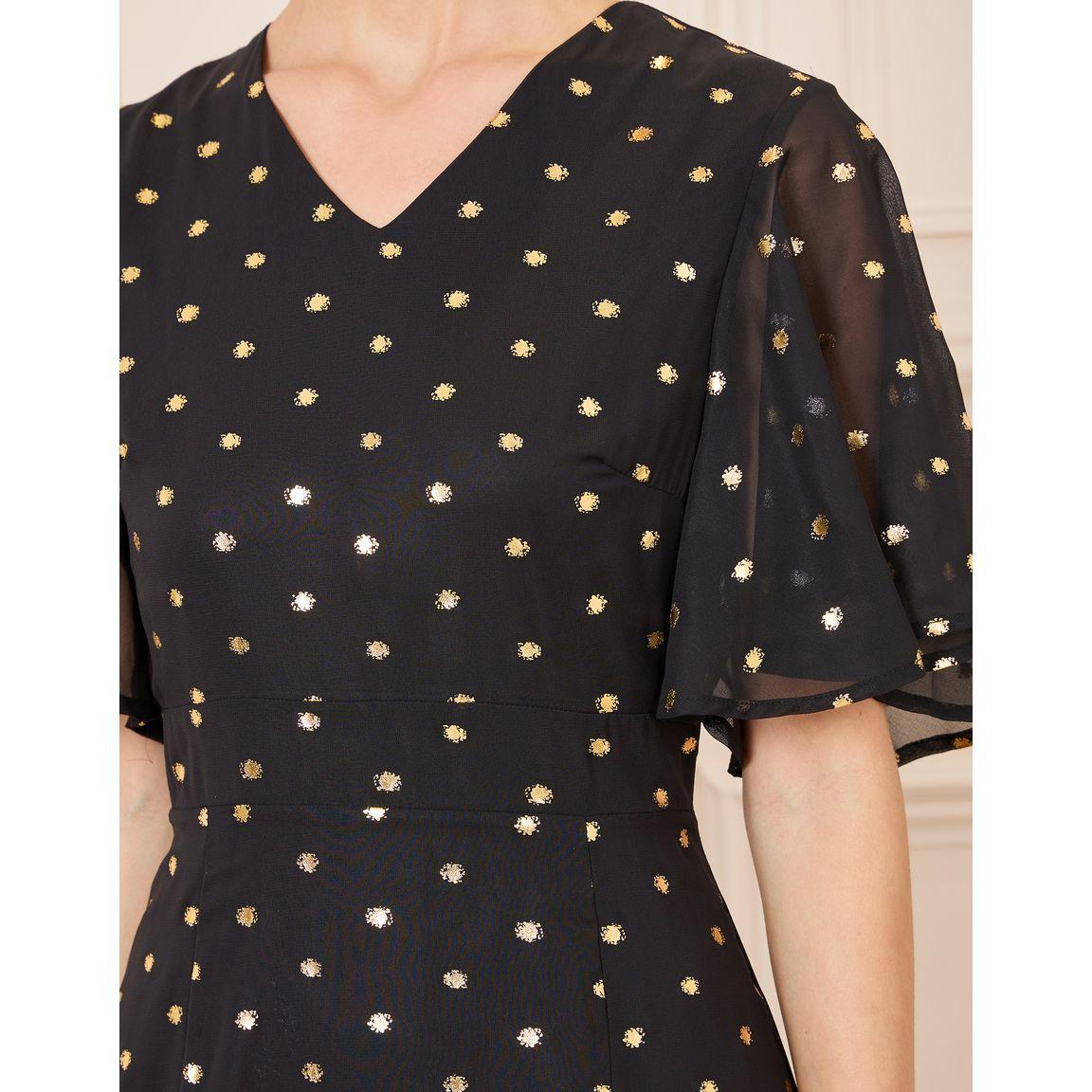 Styli Foil Print Spot Mermaid Hem Sheath Dress-women-clothing-dresses-image-3