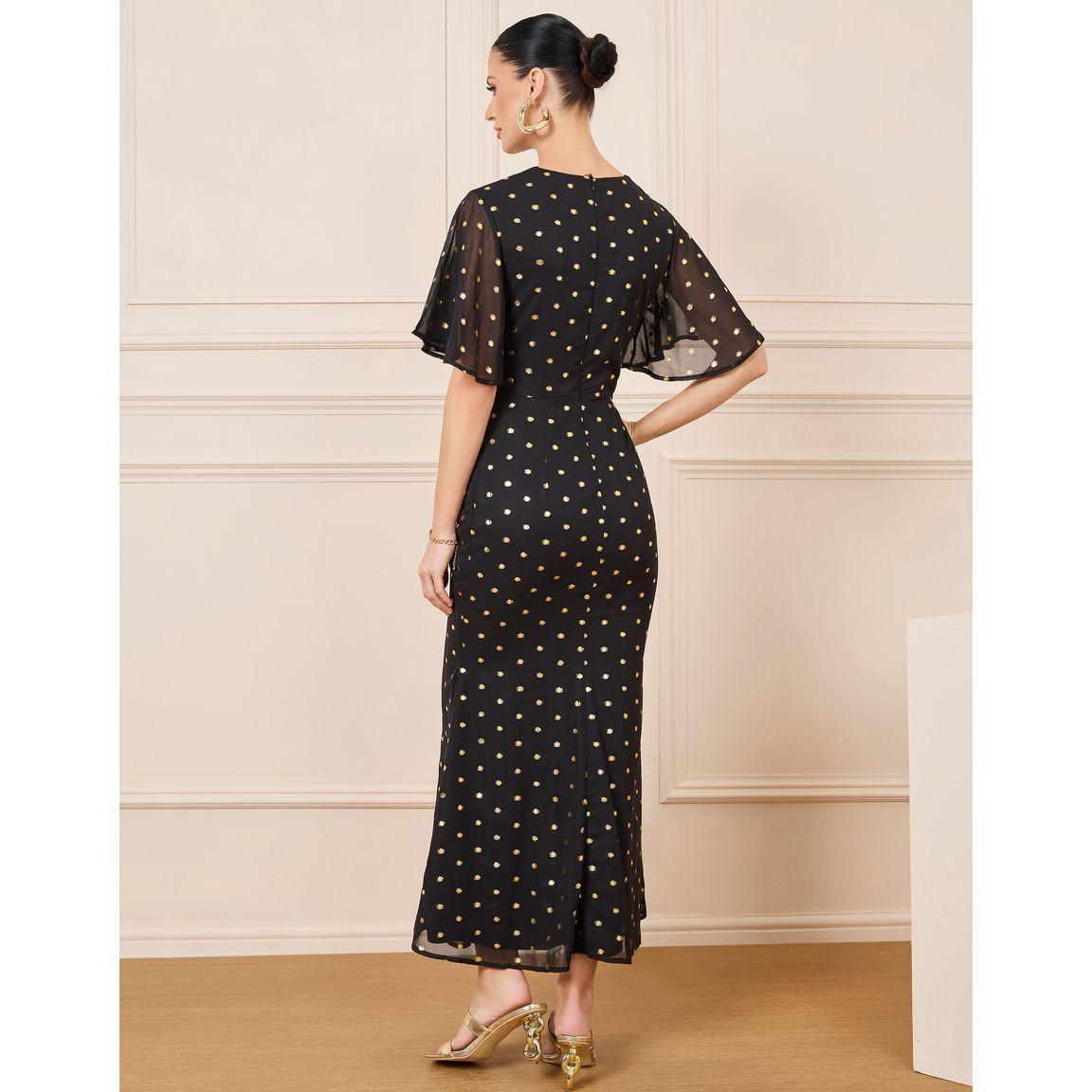 Styli Foil Print Spot Mermaid Hem Sheath Dress-women-clothing-dresses-image-4