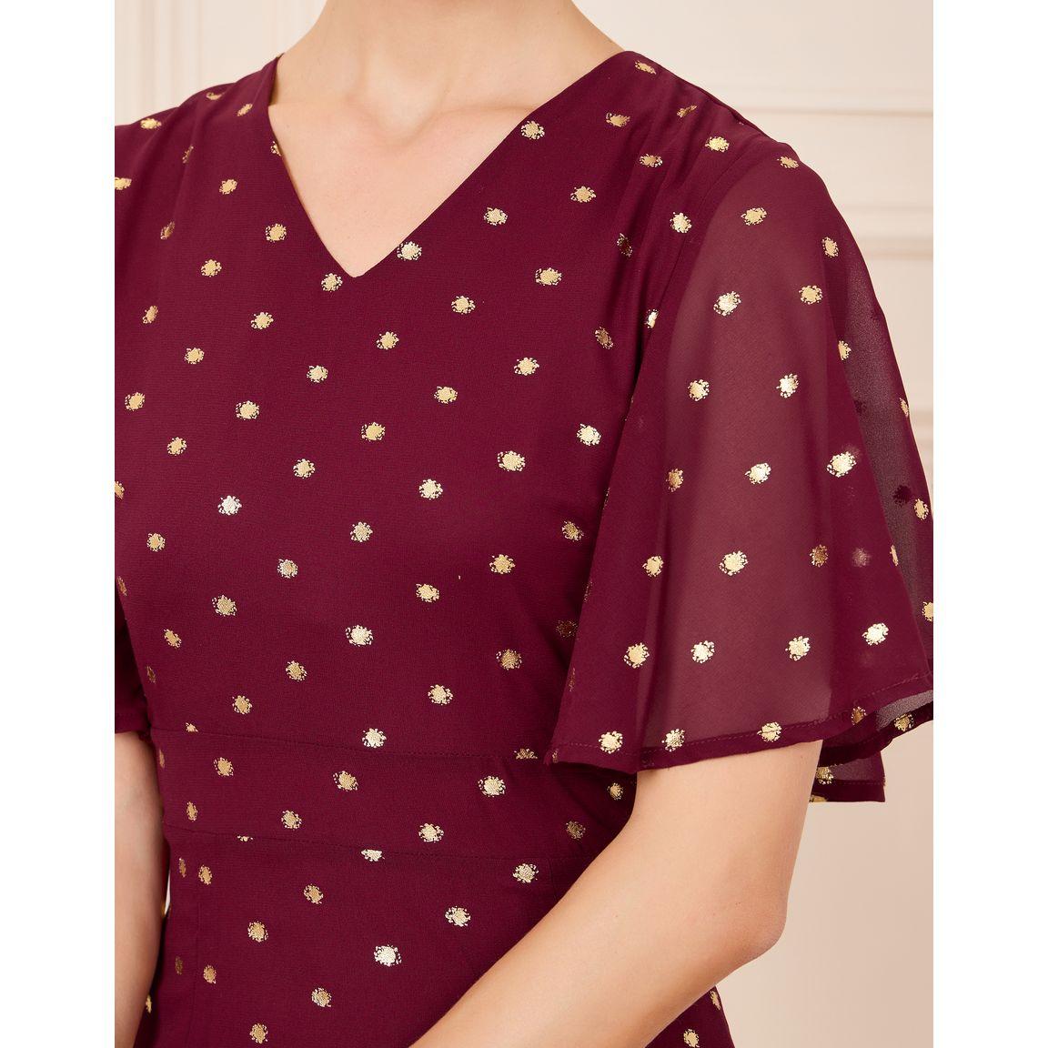 فستان طويل بأكمام قصيرة بكشكش-women-clothing-dresses-image-3