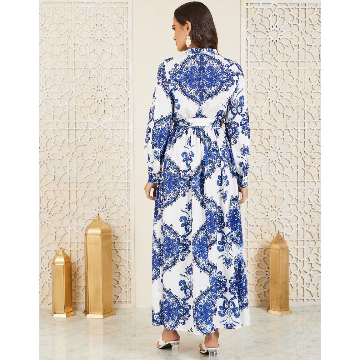 Styli Bohemian Print Front Button A-Line Maxi Dress-women-clothing-dresses-image-4