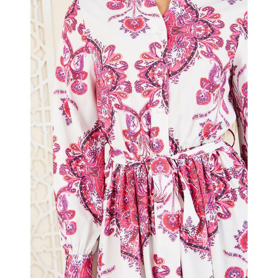 Styli Bohemian Print Front Button A-Line Maxi Dress-women-clothing-dresses-image-3