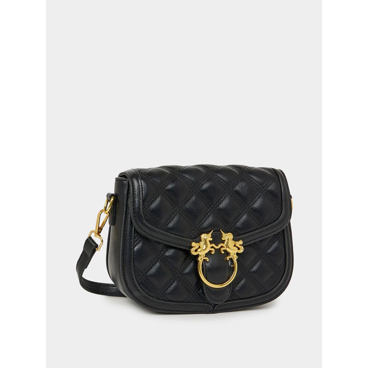 Styli Quilted Shoulder Bag with Buckle Detail-women-bagsandwallets-handbags-image-1