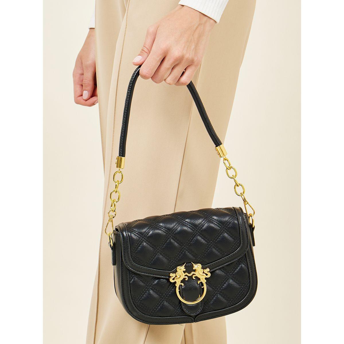 Styli Quilted Shoulder Bag with Buckle Detail-women-bagsandwallets-handbags-image-4