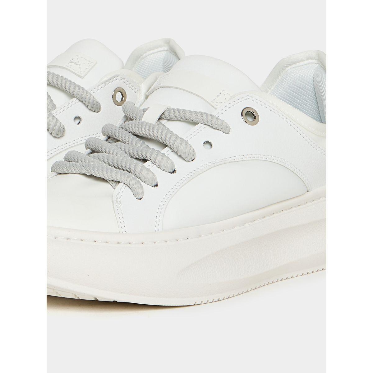 Styli Solid Chunky Sole Textured Lace Up Sneakers-men-shoes-sneakers-image-5
