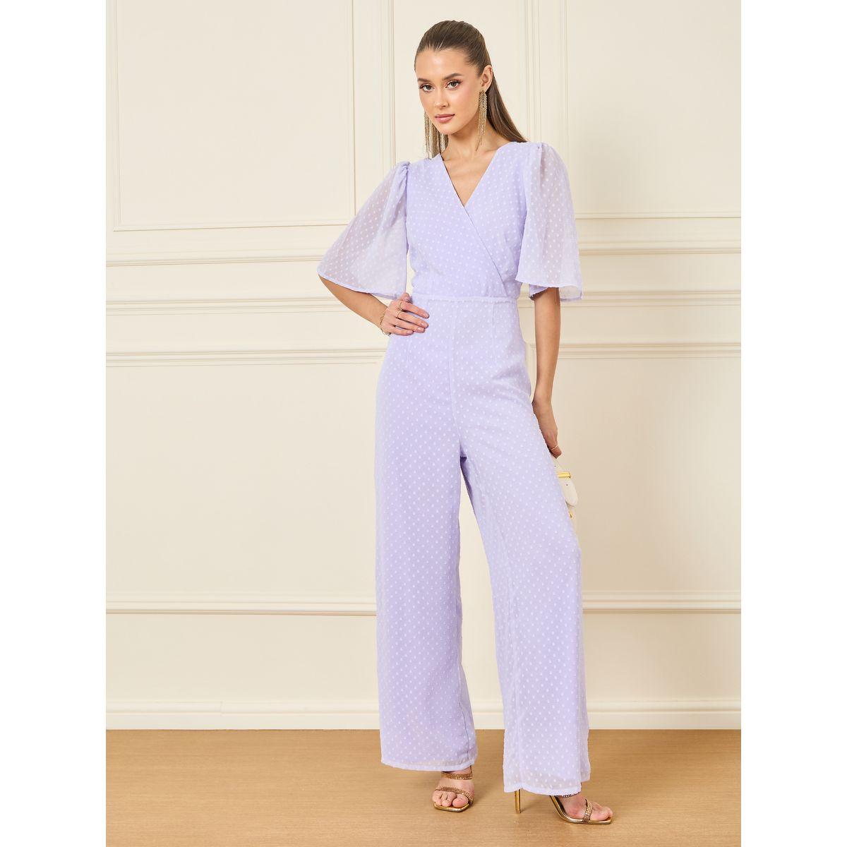 Styli Dobby Front Wrap Wide Leg Jumpsuit-women-clothing-jumpsuits-image-1