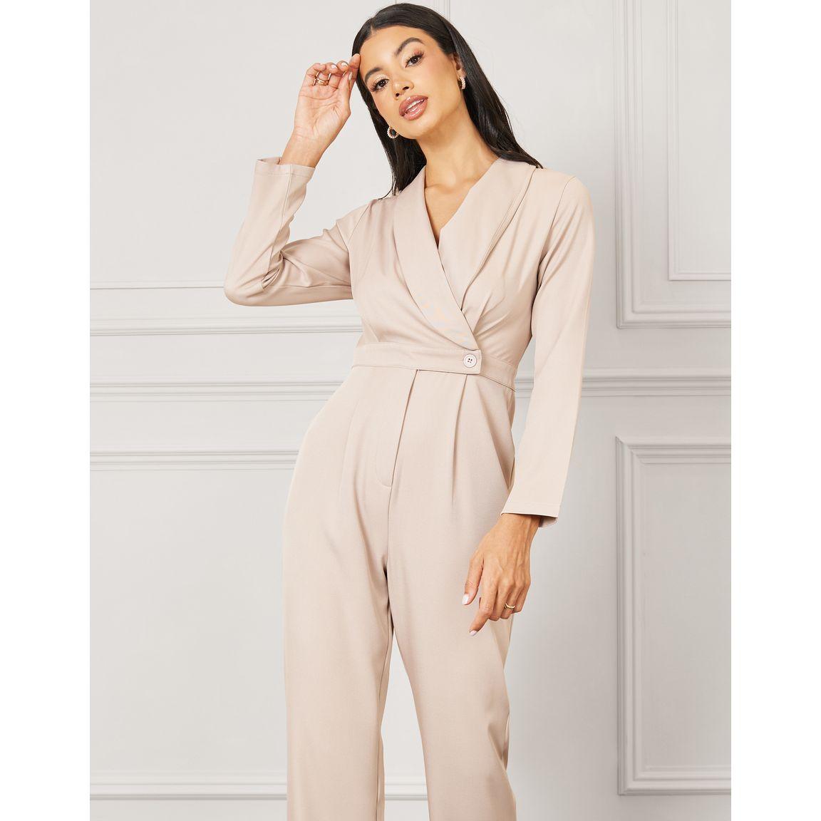 Styli Collared Wrap Button Closure Straight Fit Jumpsuit-women-clothing-jumpsuits-image-2
