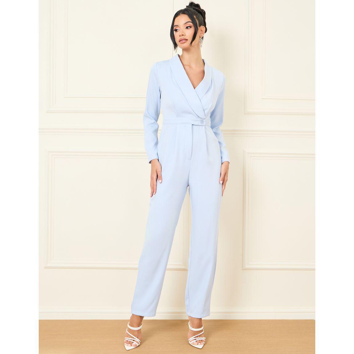 Styli Collared Wrap Button Closure Straight Fit Jumpsuit-women-clothing-jumpsuits-image-1