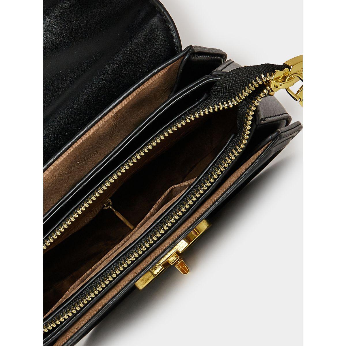 Styli Metal Flap Accent Handbag with Strap-women-bagsandwallets-handbags-image-4