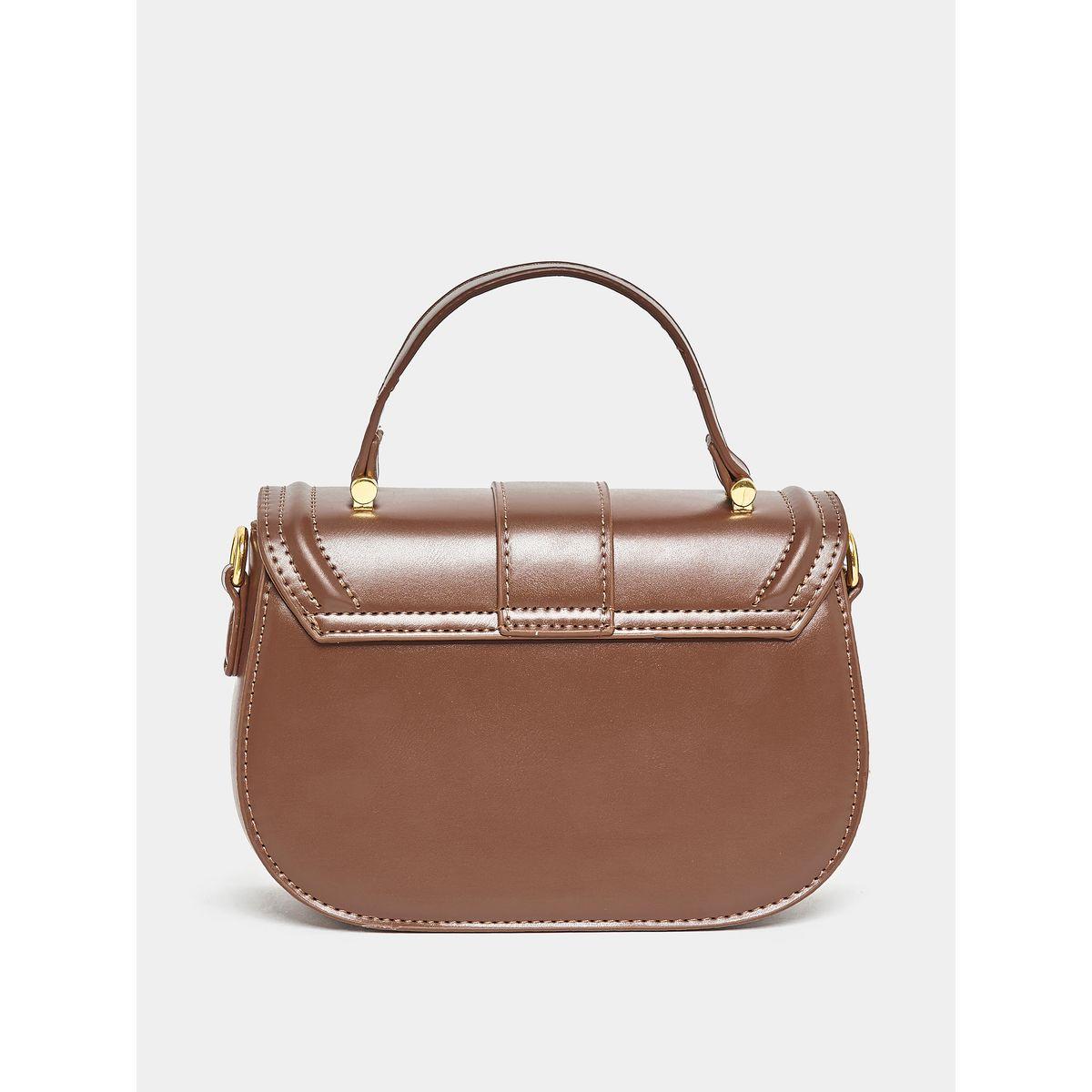Styli Metal Flap Accent Handbag with Strap-women-bagsandwallets-handbags-image-5