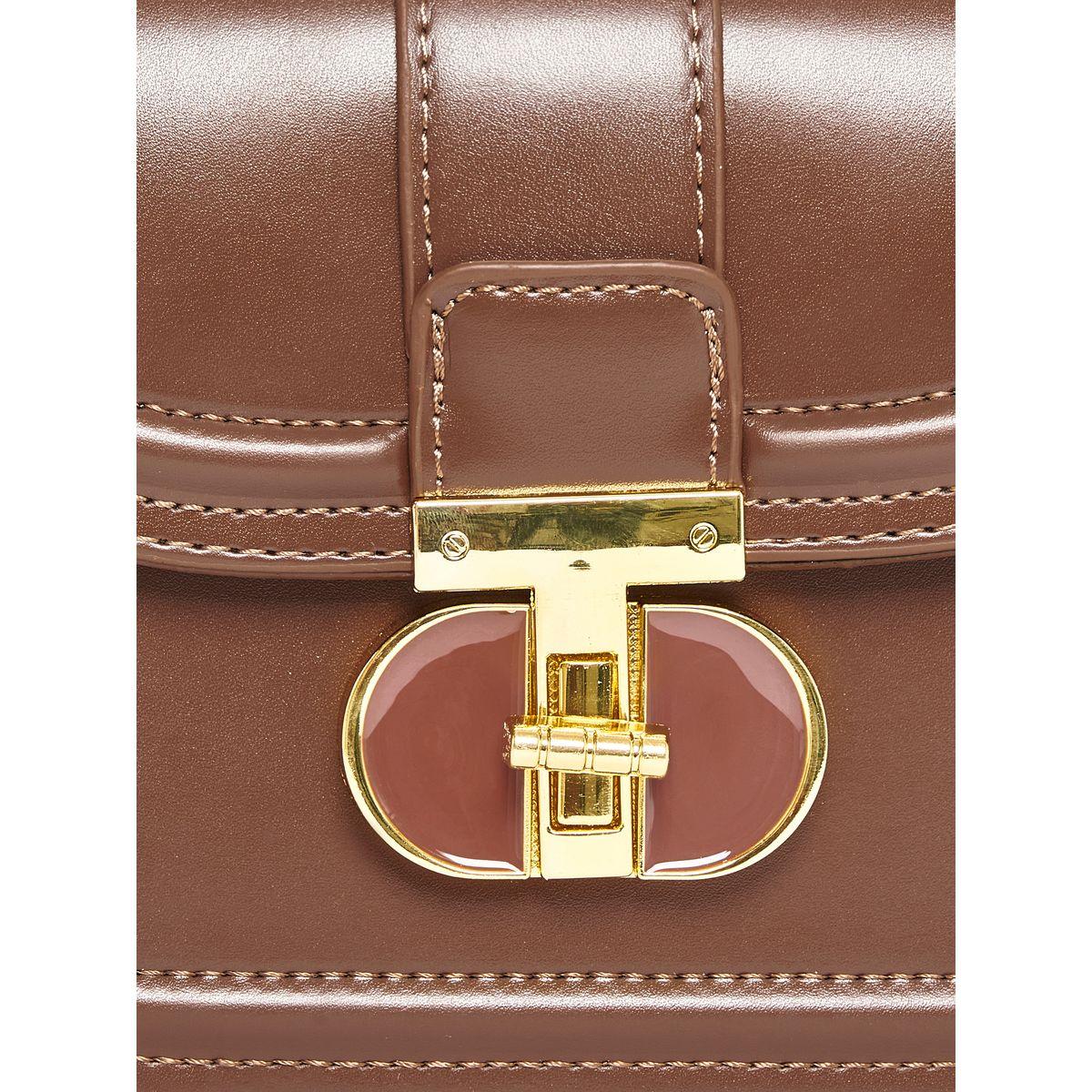 Styli Metal Flap Accent Handbag with Strap-women-bagsandwallets-handbags-image-6