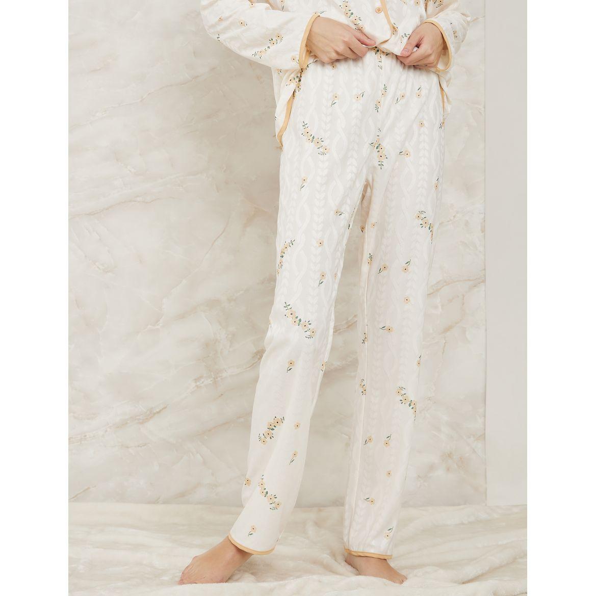 Styli Unwind Jacquard Floral Print Shirt & Pyjama Set-women-clothing-nightwear-pyjamas-longsets-image-5