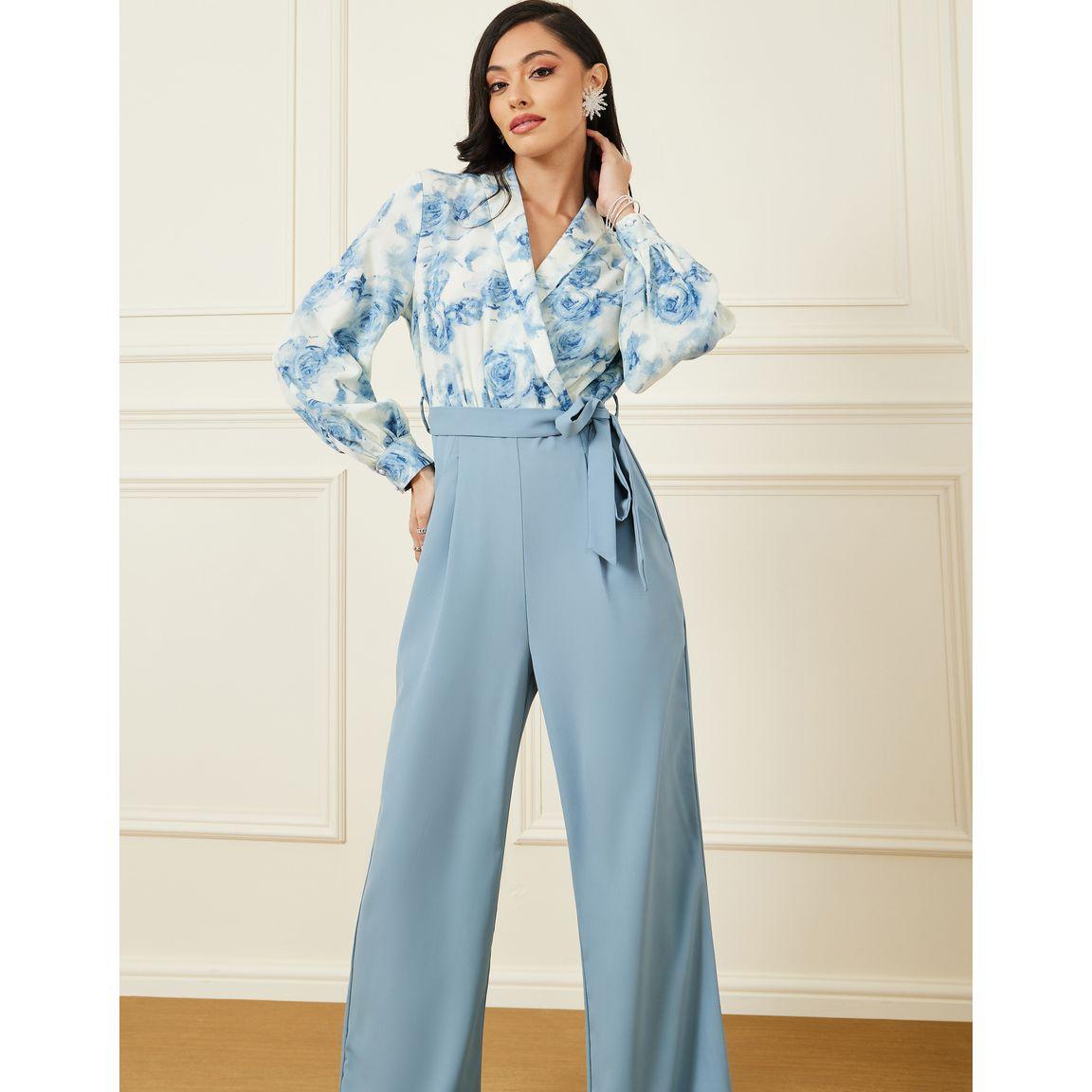 جمبسوت واسع الأرجل مطبع بزهور-women-clothing-jumpsuits-image-2
