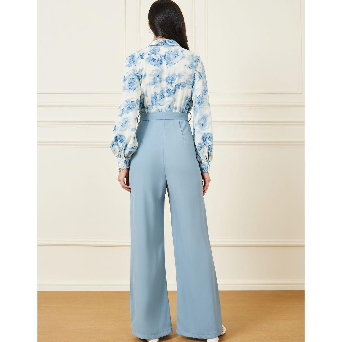 جمبسوت واسع الأرجل مطبع بزهور-women-clothing-jumpsuits-image-4