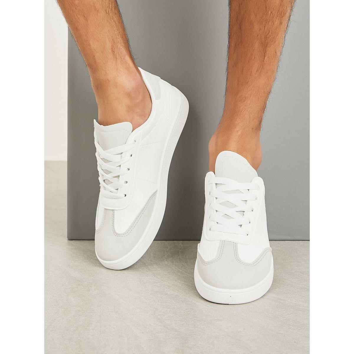 Styli Contrast Panel Lace Up Sneakers-men-shoes-sneakers-image-1