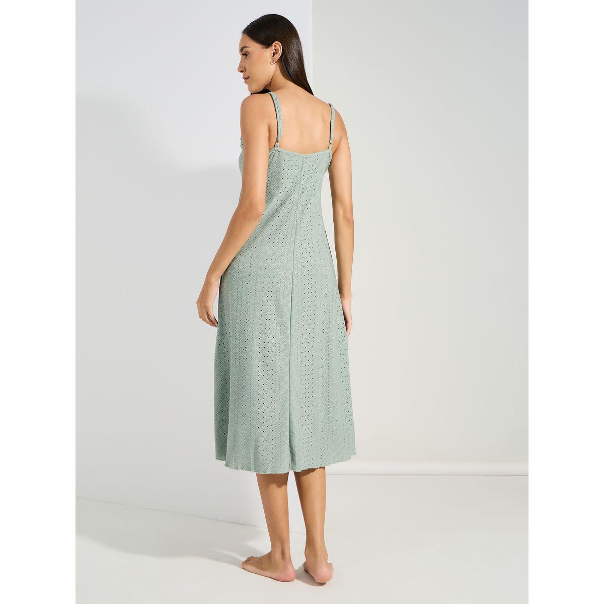 مجموعة من روب مع قميص نوم بتفاصيل دانتيل وكشكش-women-clothing-nightwear-robes-image-6