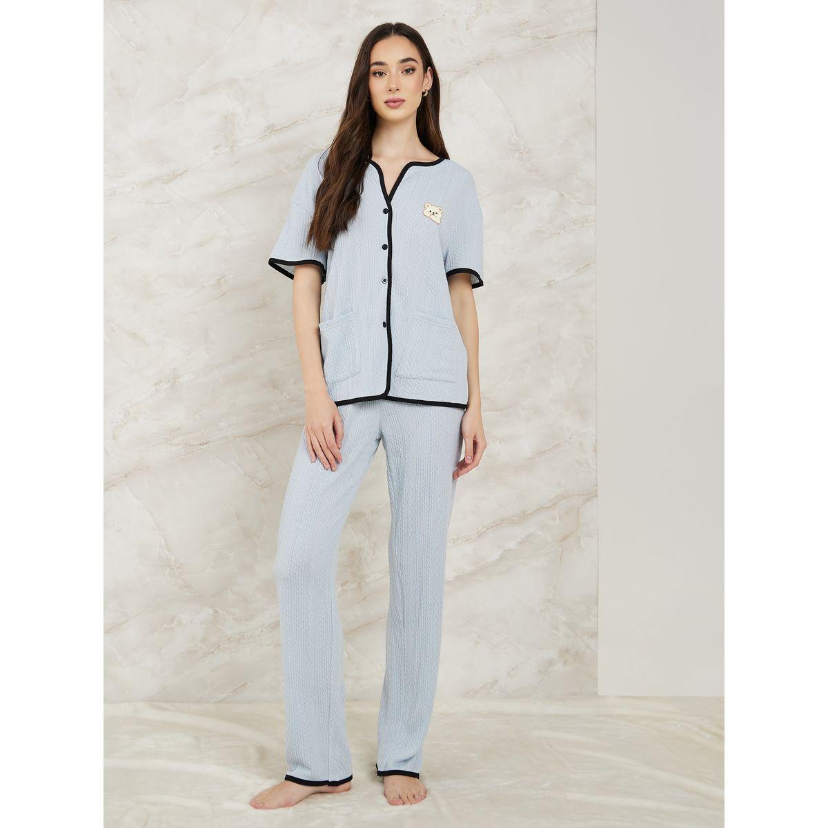 طقم بيجاما من ( بنطال + بلوزة )-women-clothing-nightwear-pyjamas-longsets-image-1