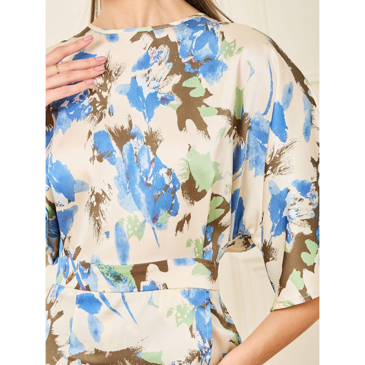 Styli Abstract Print Batwing Sleeves Shift Maxi Dress-women-clothing-dresses-image-4