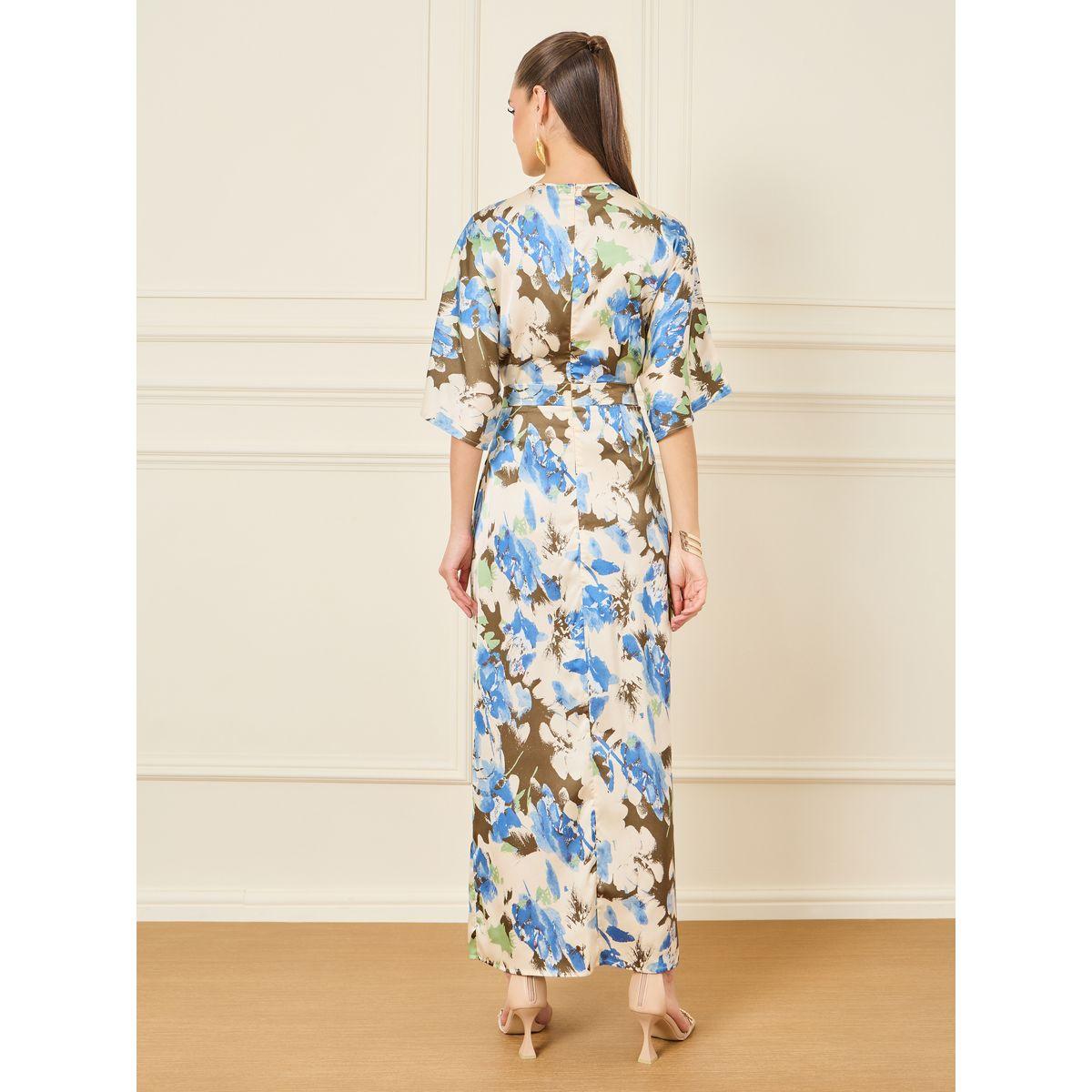 Styli Abstract Print Batwing Sleeves Shift Maxi Dress-women-clothing-dresses-image-5