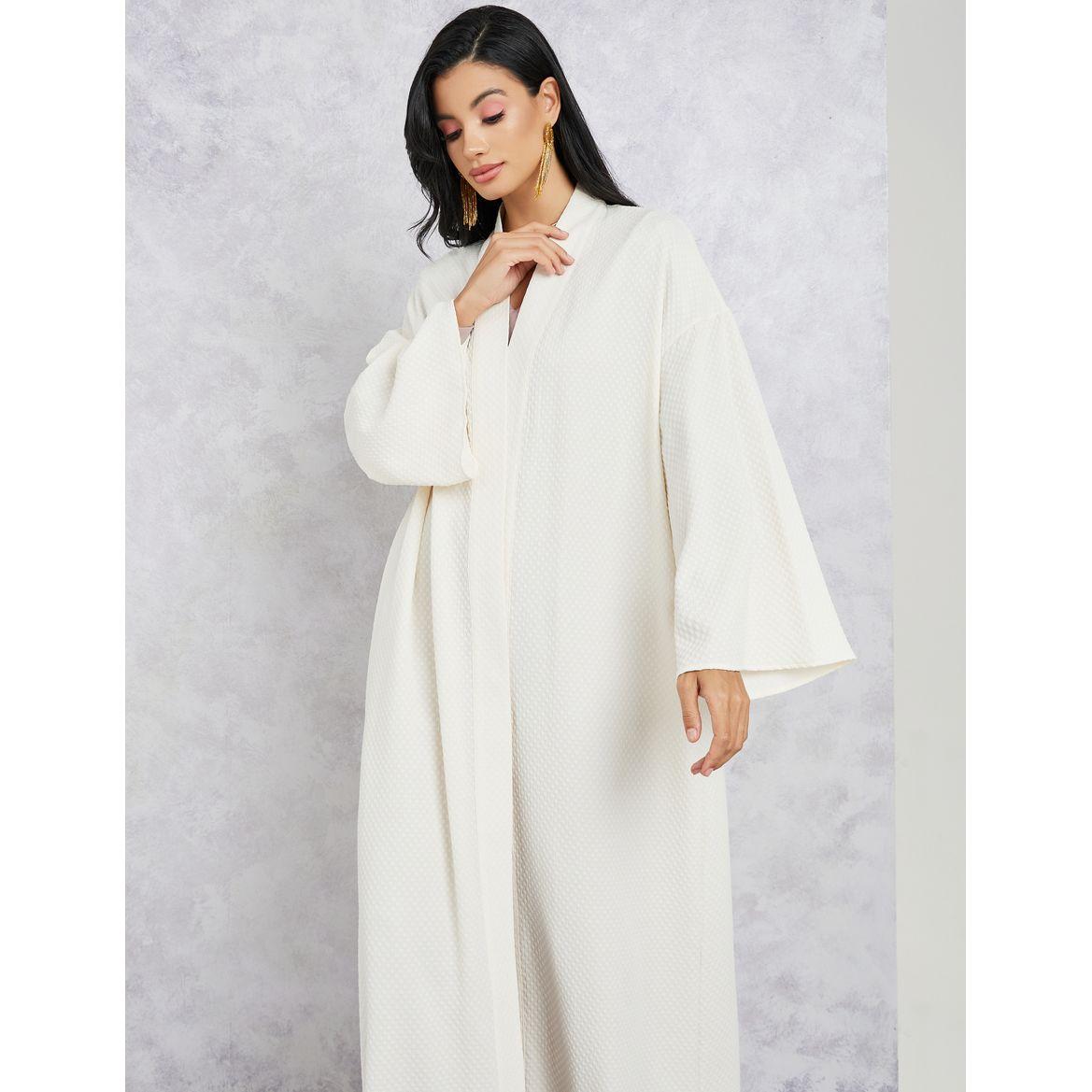 Styli Textured Maxi Kimono with Long Sleeves-women-clothing-shirtsandblouses-shirts-image-2