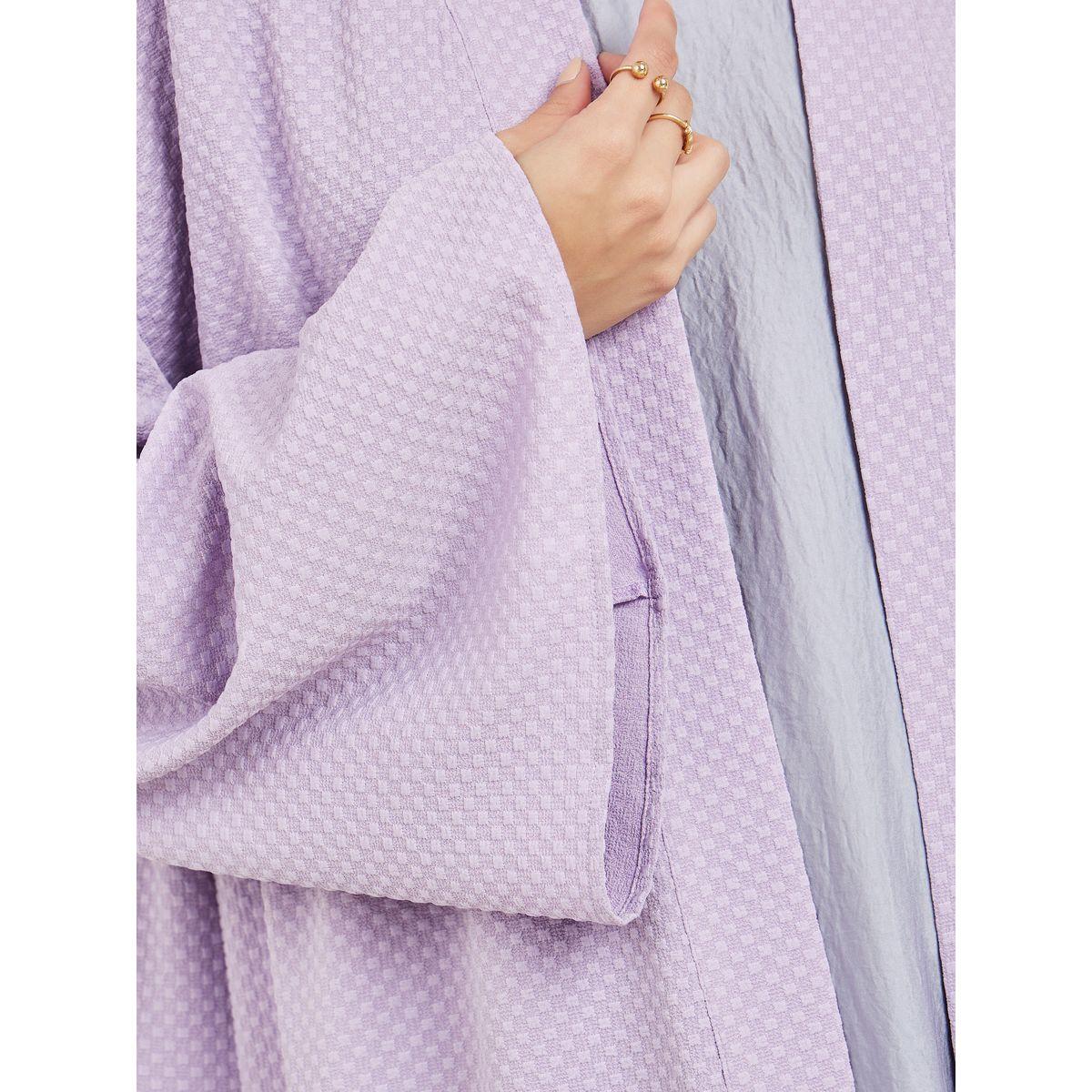 Styli Textured Maxi Kimono with Long Sleeves-women-clothing-shirtsandblouses-shirts-image-3