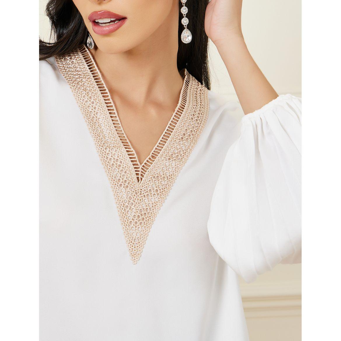 بلوزة بأكمام طويلة مزينة بكسرات-women-clothing-shirtsandblouses-blouses-image-4