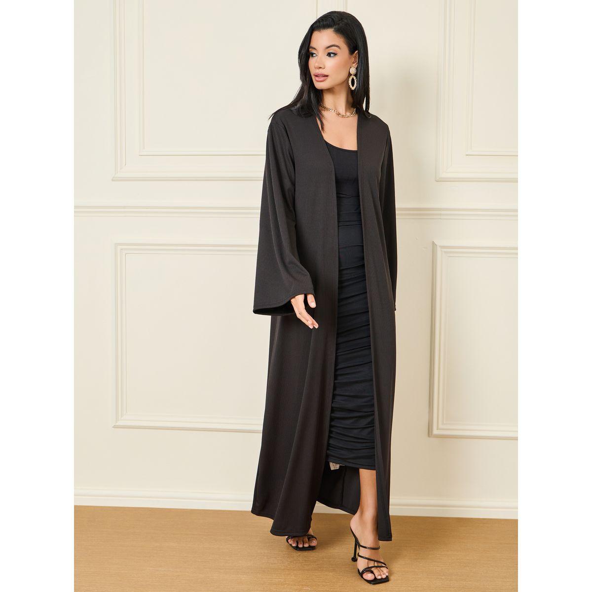 Styli Textured Ribbed Kimono with Long Sleeves-women-clothing-shirtsandblouses-shirts-image-1