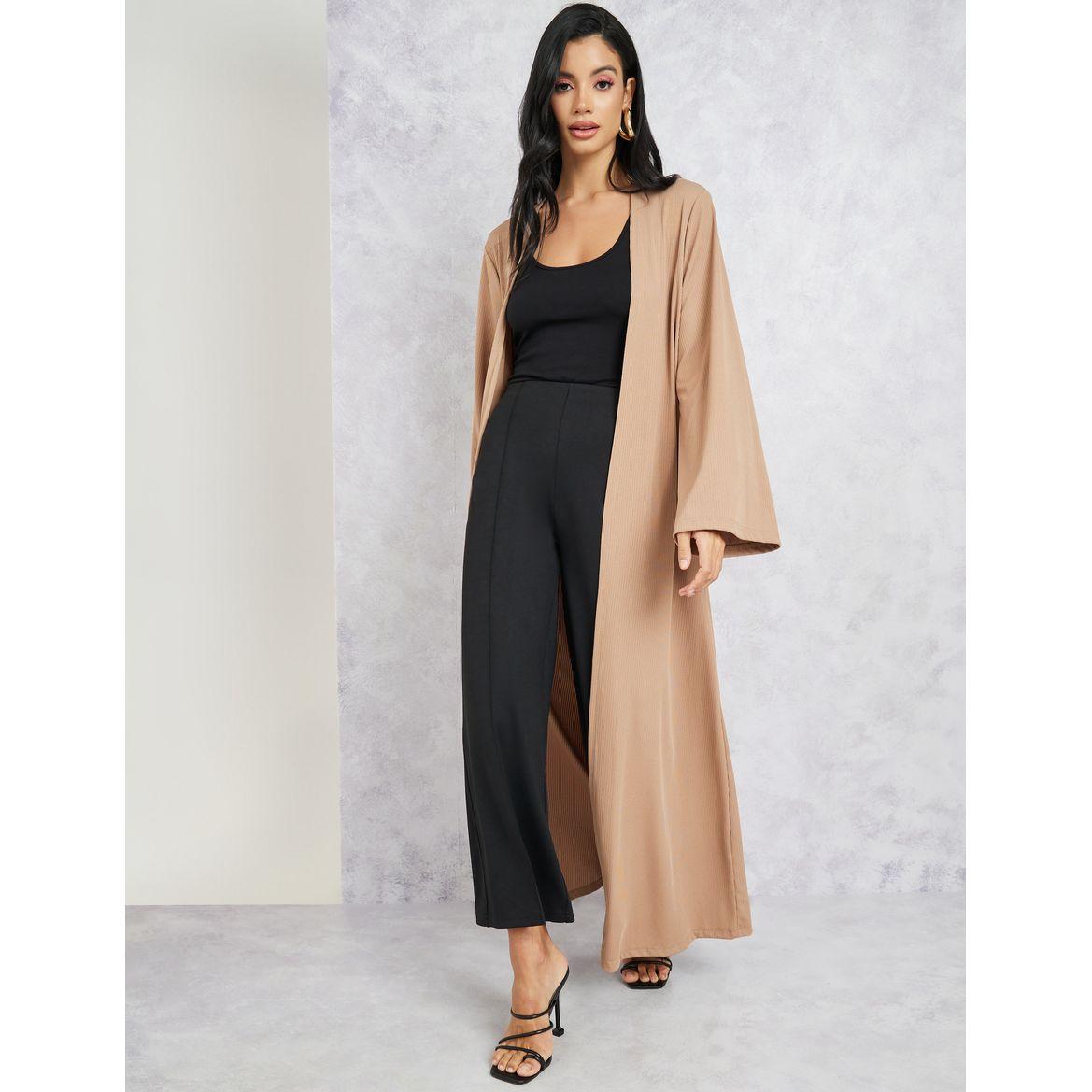 Styli Textured Ribbed Kimono with Long Sleeves-women-clothing-shirtsandblouses-shirts-image-1
