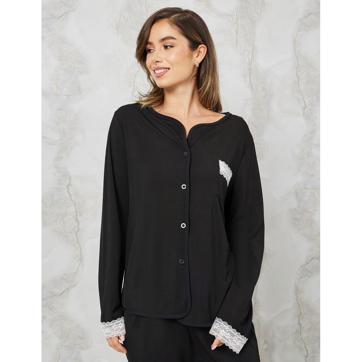 طقم بيجاما من ( بلوزة + بنطال )-women-clothing-nightwear-pyjamas-longsets-image-3