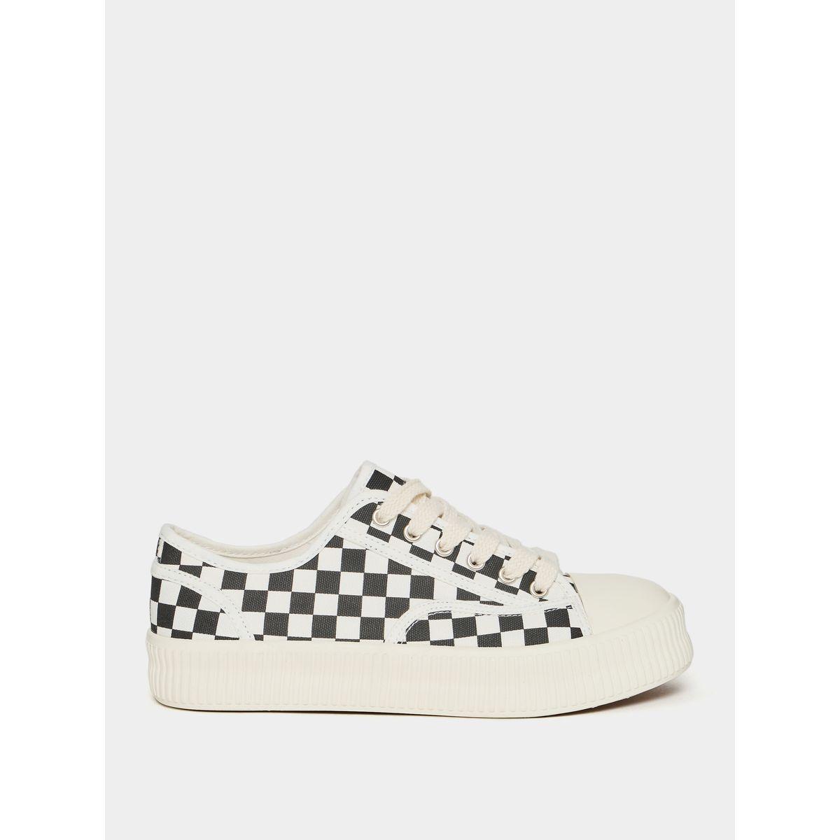 Styli Checkered Flat Sole Sneakers-men-shoes-sneakers-image-1