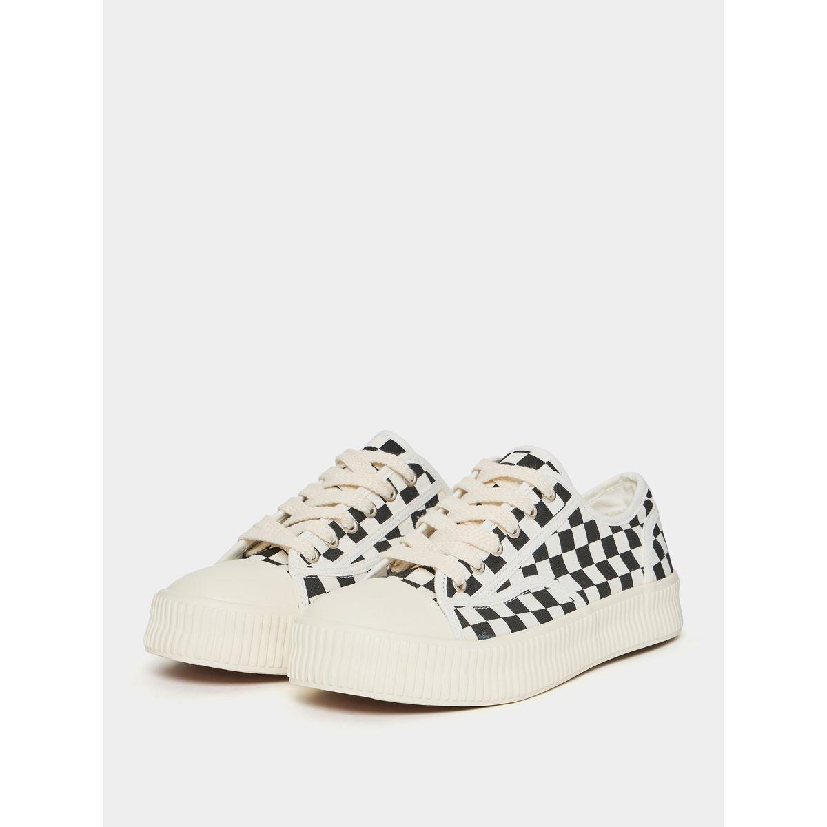 Styli Checkered Flat Sole Sneakers-men-shoes-sneakers-image-2