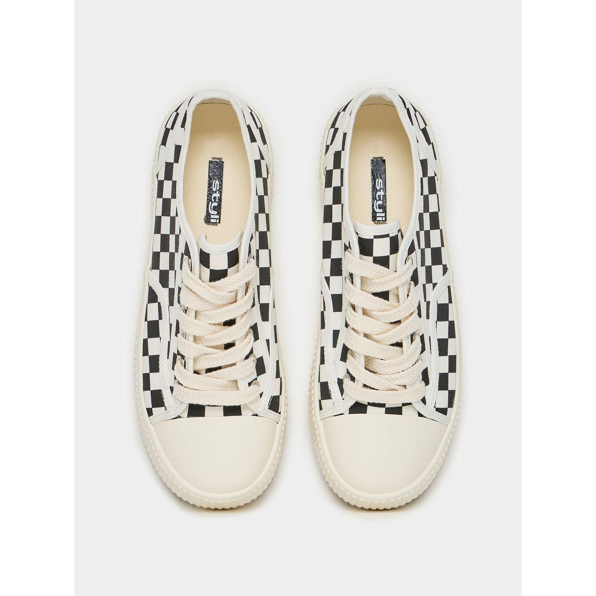 Styli Checkered Flat Sole Sneakers-men-shoes-sneakers-image-4