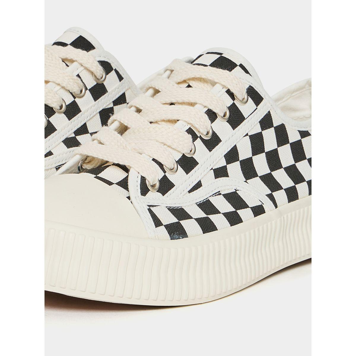 Styli Checkered Flat Sole Sneakers-men-shoes-sneakers-image-5