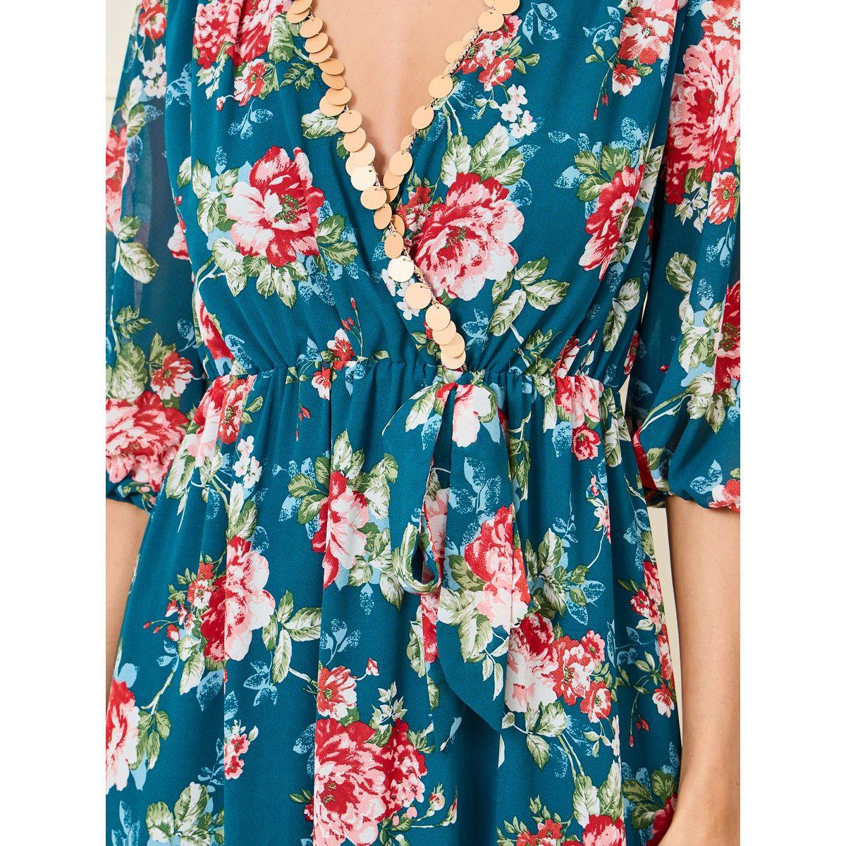 Styli Floral Print Coin Detail Wrap Maxi Dress-women-clothing-dresses-image-3