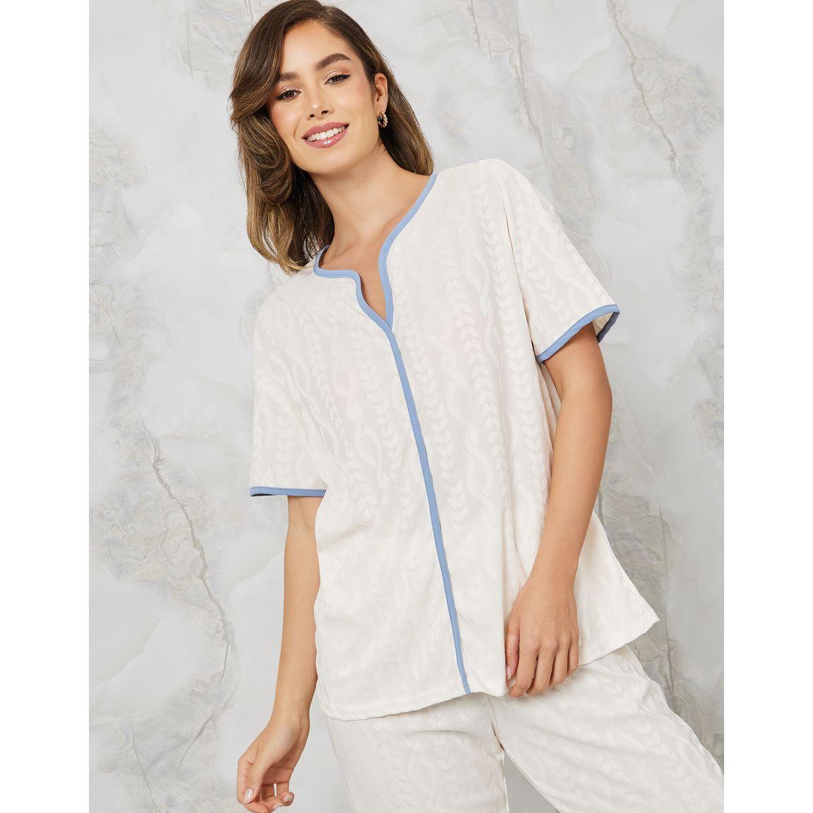 طقم بيجاما من ( بلوزة + بنطال )-women-clothing-nightwear-pyjamas-longsets-image-3