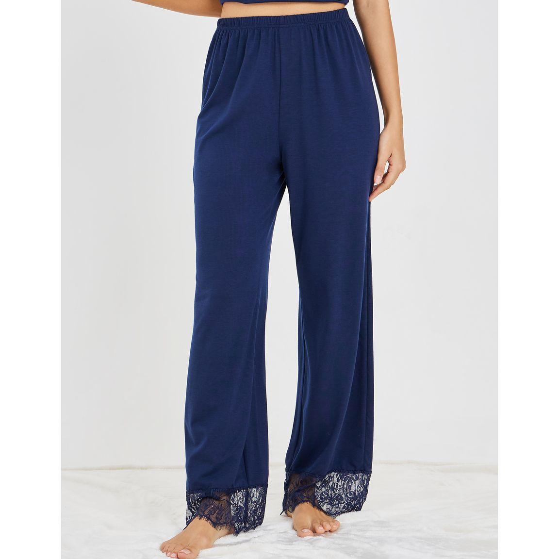 Styli Unwind Eyelash Lace Trim T-Shirt & Pyjama Set-women-clothing-nightwear-pyjamas-longsets-image-5