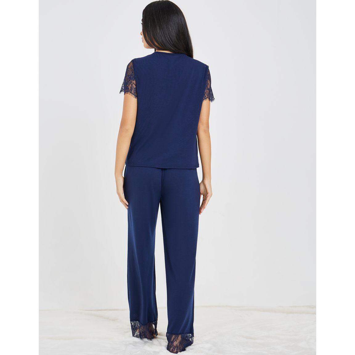 Styli Unwind Eyelash Lace Trim T-Shirt & Pyjama Set-women-clothing-nightwear-pyjamas-longsets-image-6