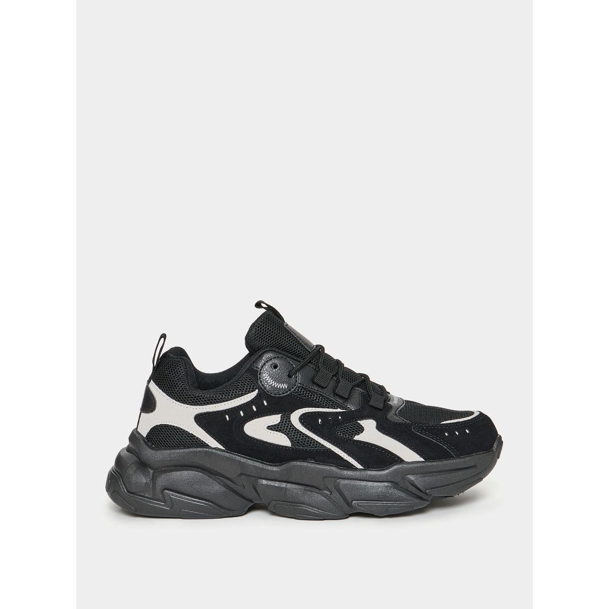 Styli Paneled Chunky Sole Lace Up Sneakers-men-shoes-sneakers-image-1