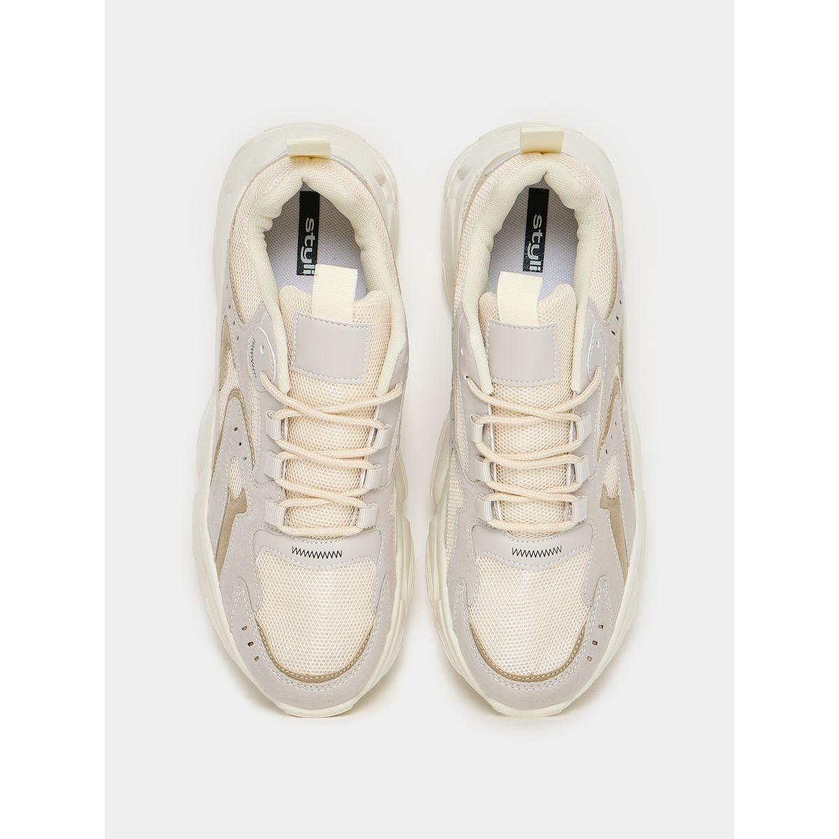 Styli Paneled Chunky Sole Lace Up Sneakers-men-shoes-sneakers-image-4