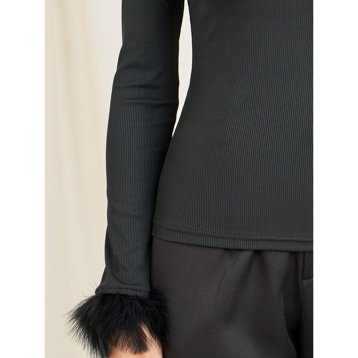 بنطال بأرجل مستقيمة مع تيشيرت باكمام طويلة-women-clothing-coordsets-image-4